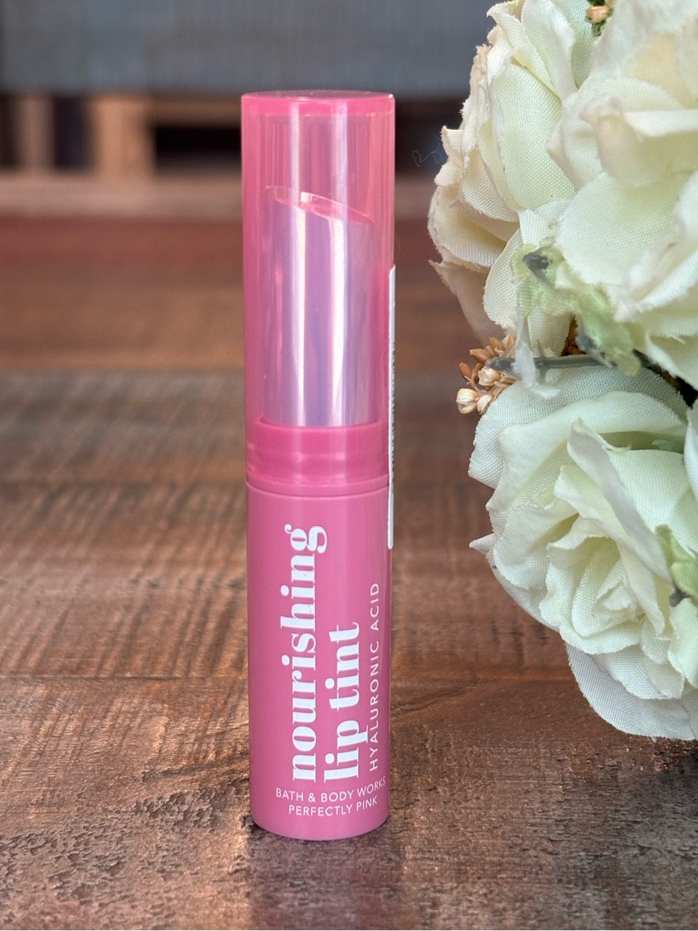 NEW Bath & Body Works NOURISHING LIP TINT in PERFECTLY PINK!